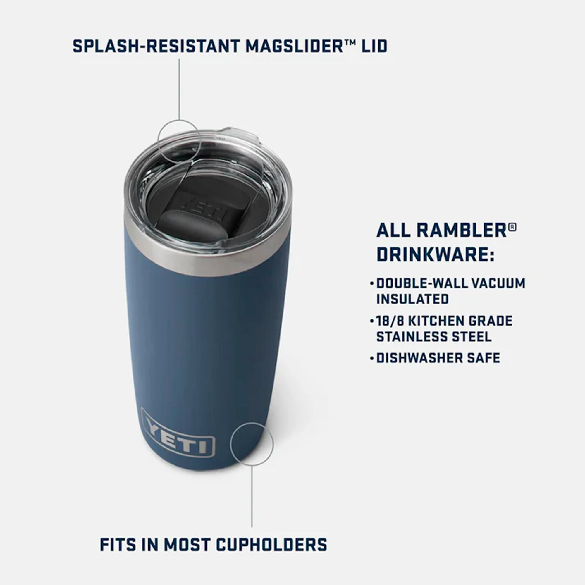 YETI - Rambler Tumbler 295 ml // Charcoal – Bild 6