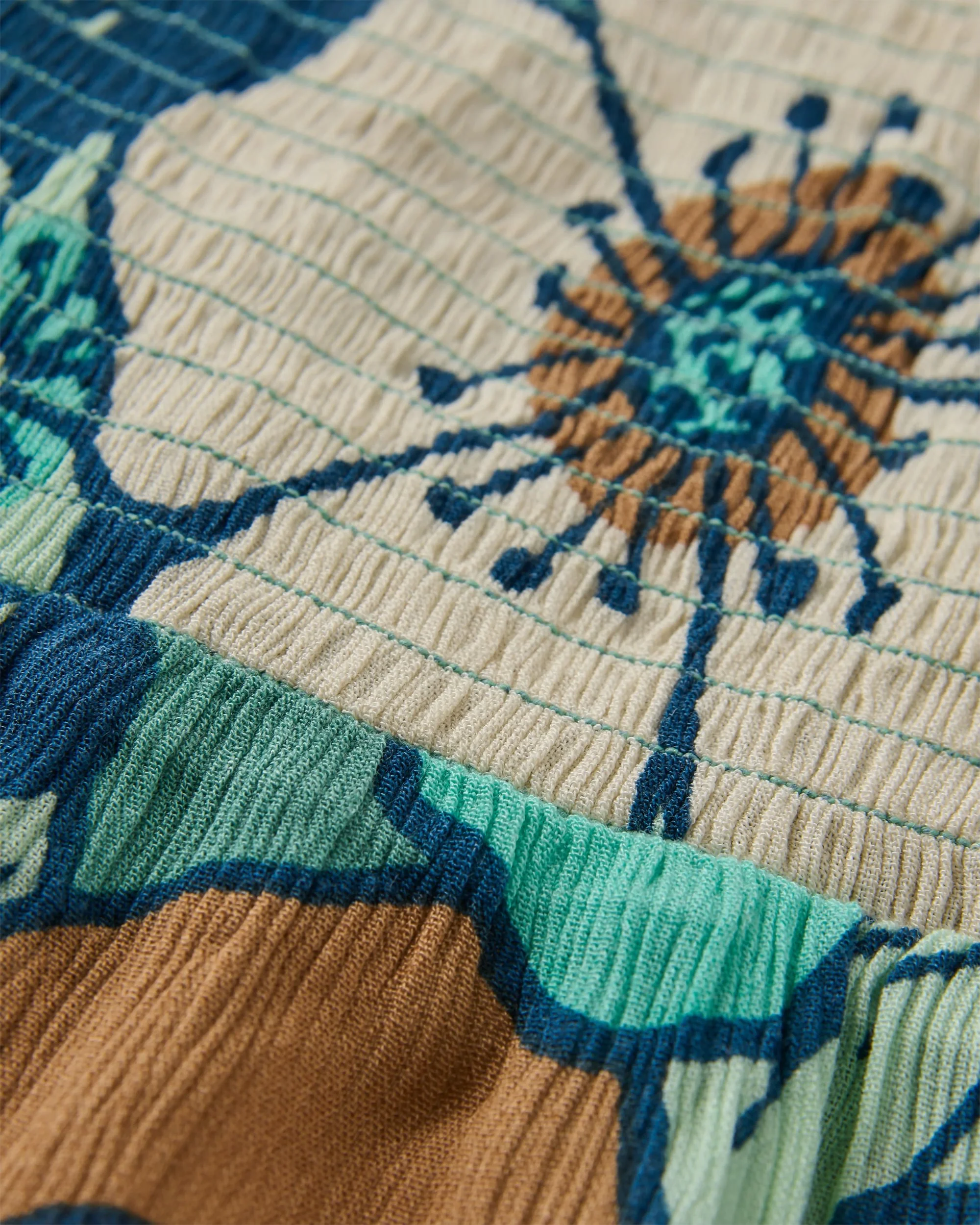 Soleis Gewebtes Maxi-Kleid - Vintage Blumen Aqua – Bild 5