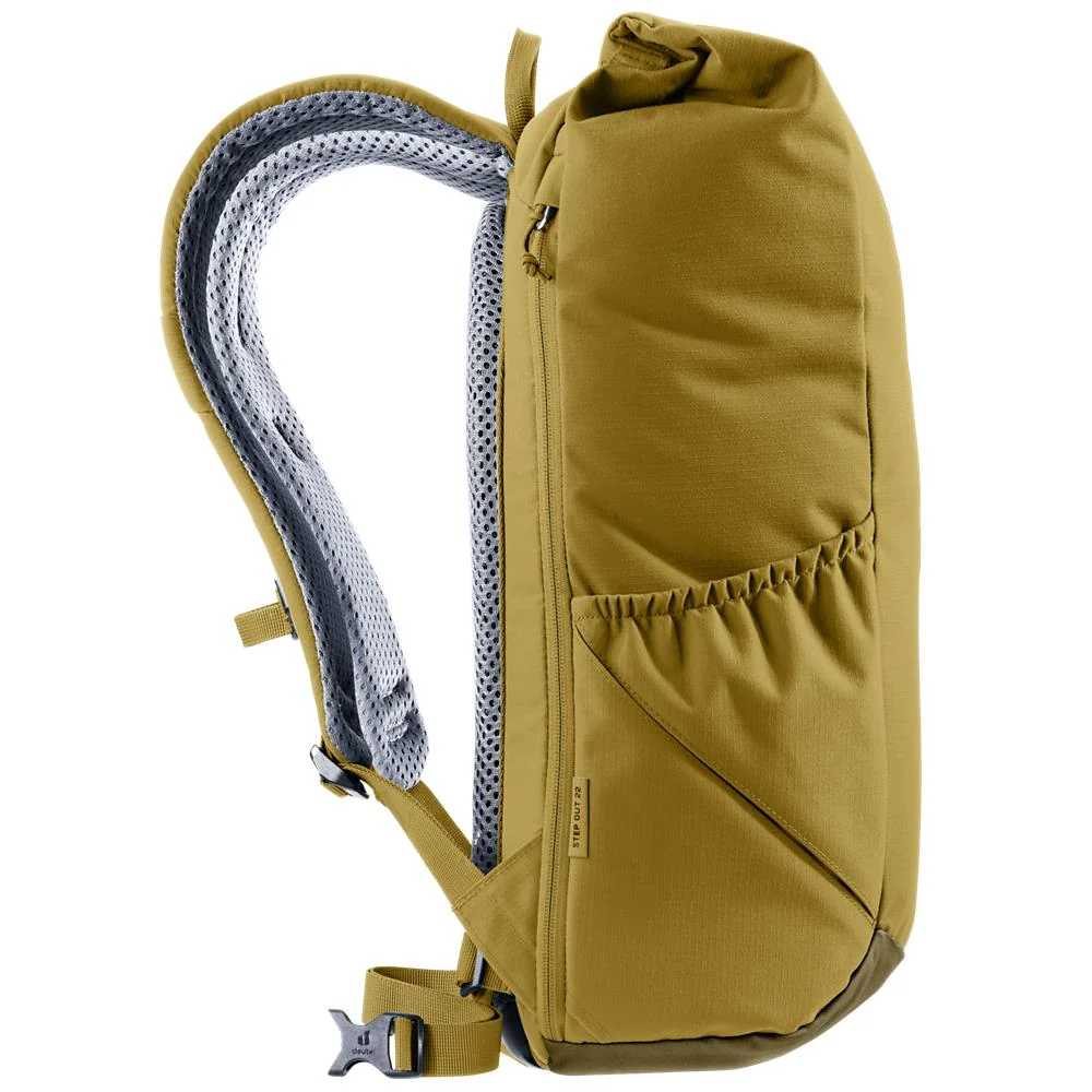 deuter Stepout 22, Lifestyle-Rucksack, kelp-nori (beige), 22L, mit Flaschenhalter und Laptopfach – Bild 4