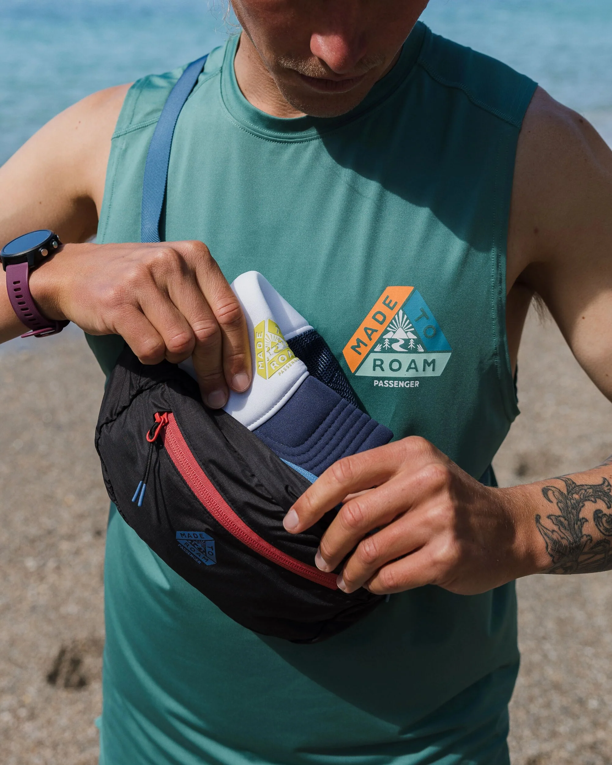 Trail Leichte Packbare Bauchtasche - Schwarz – Bild 4