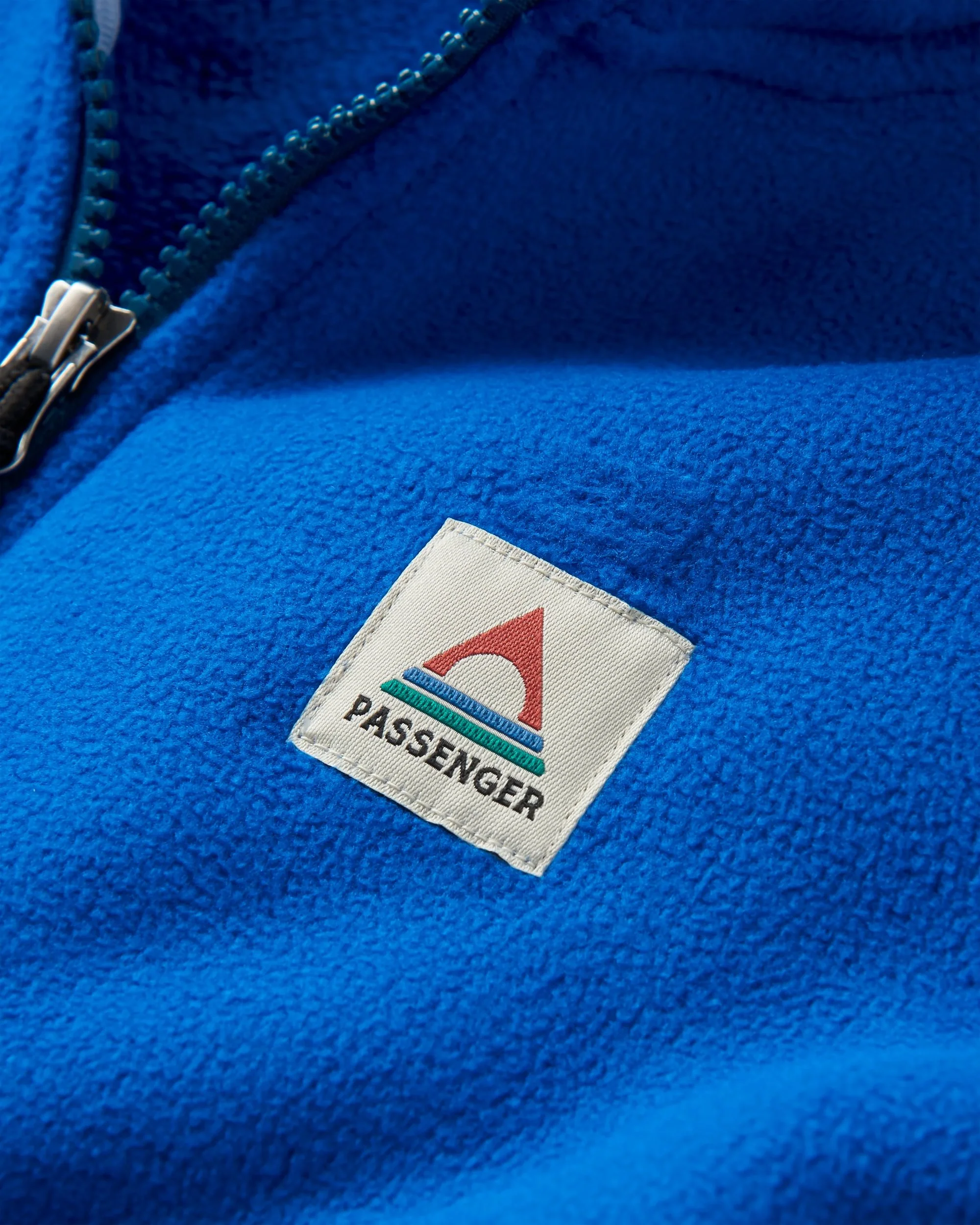 Folksy Sherpa-Fleece - Azurblau – Bild 8