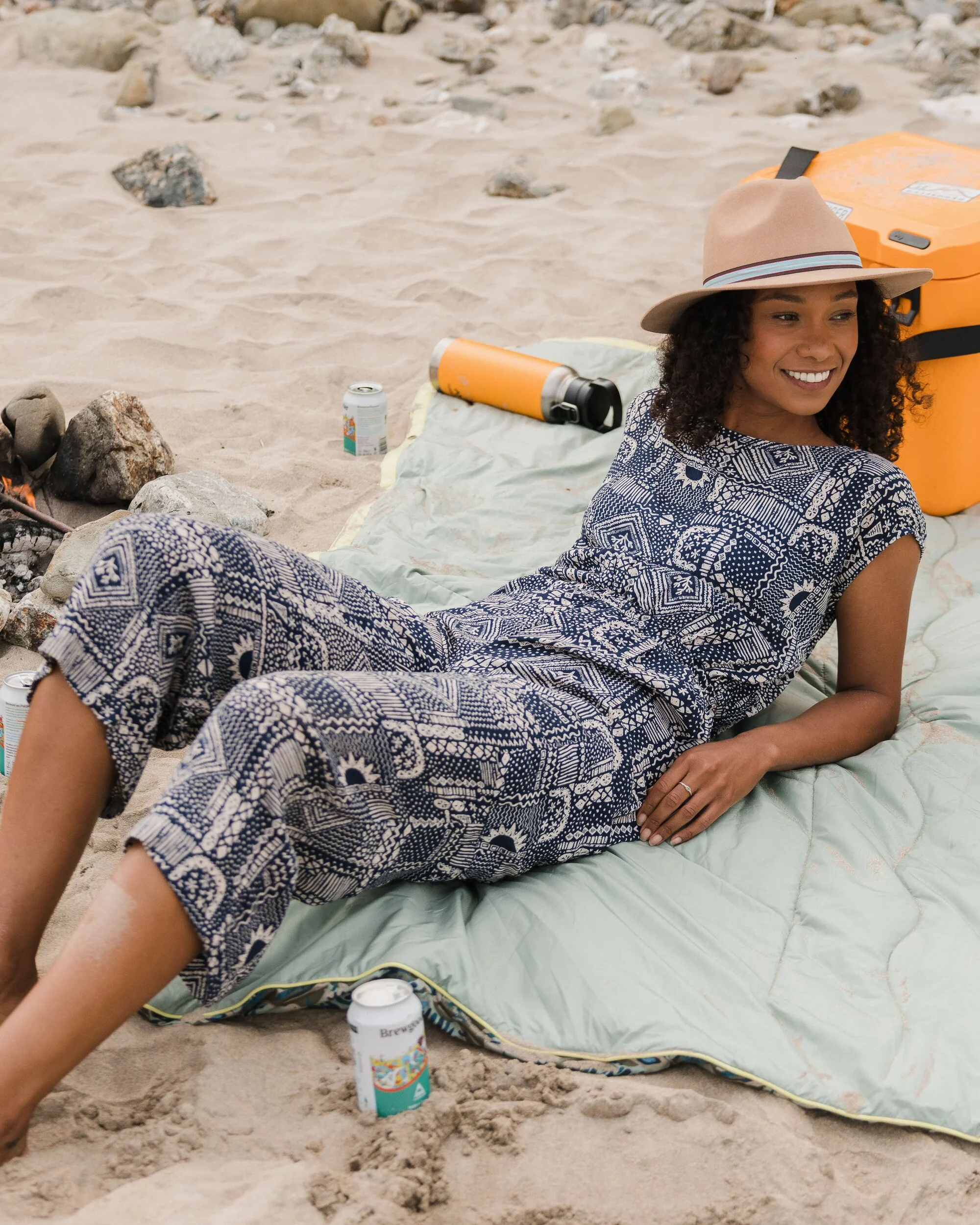 Thimbleberry Jumpsuit - Vintage Patchwork Marineblau – Bild 6