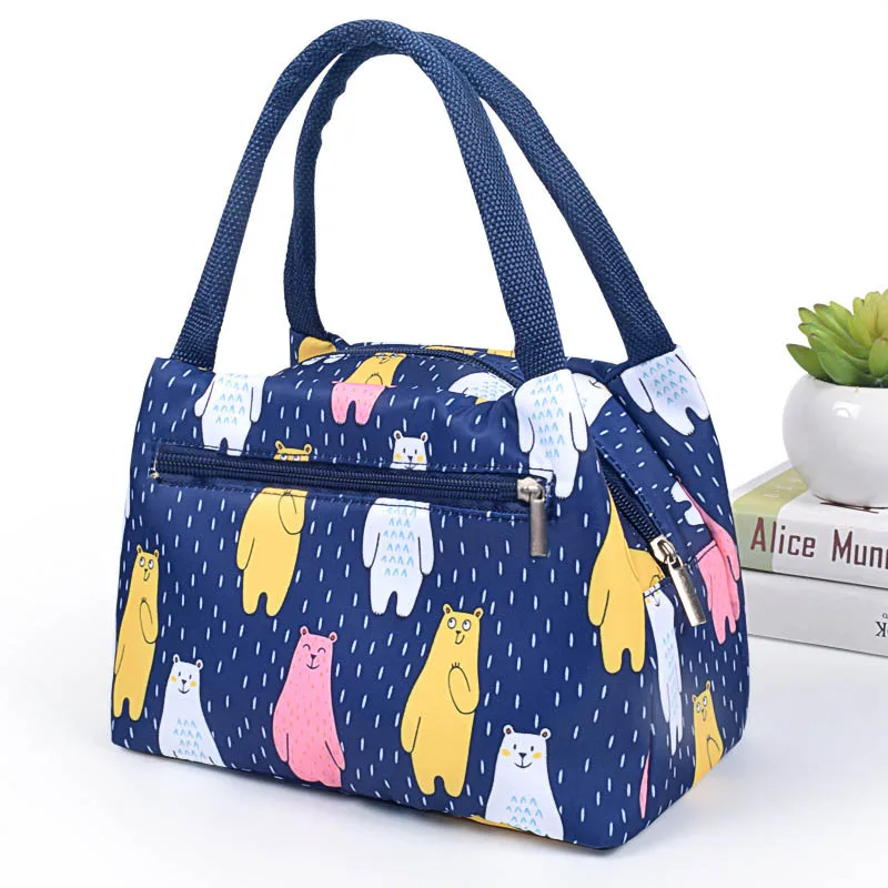 Flamingo Picknick Lunch Tasche – Tragbare Isolierte Kühltasche für Damen | Wasserdichte Thermo Lunchbox mit Reißverschluss für Strand, Schule & Reisen – Bild 8