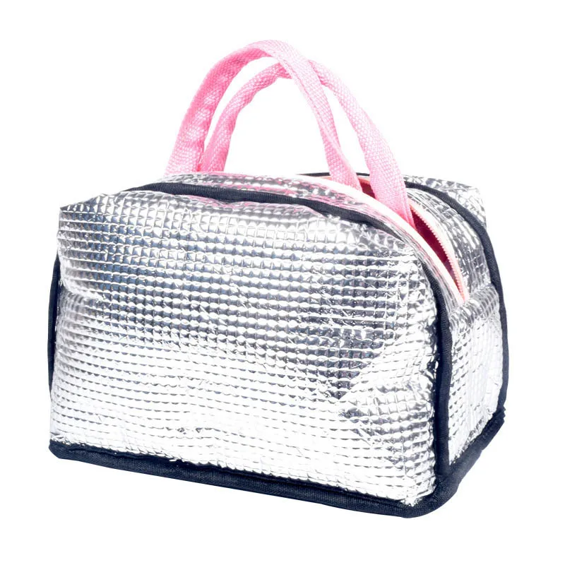 Flamingo Picknick Lunch Tasche – Tragbare Isolierte Kühltasche für Damen | Wasserdichte Thermo Lunchbox mit Reißverschluss für Strand, Schule & Reisen – Bild 7