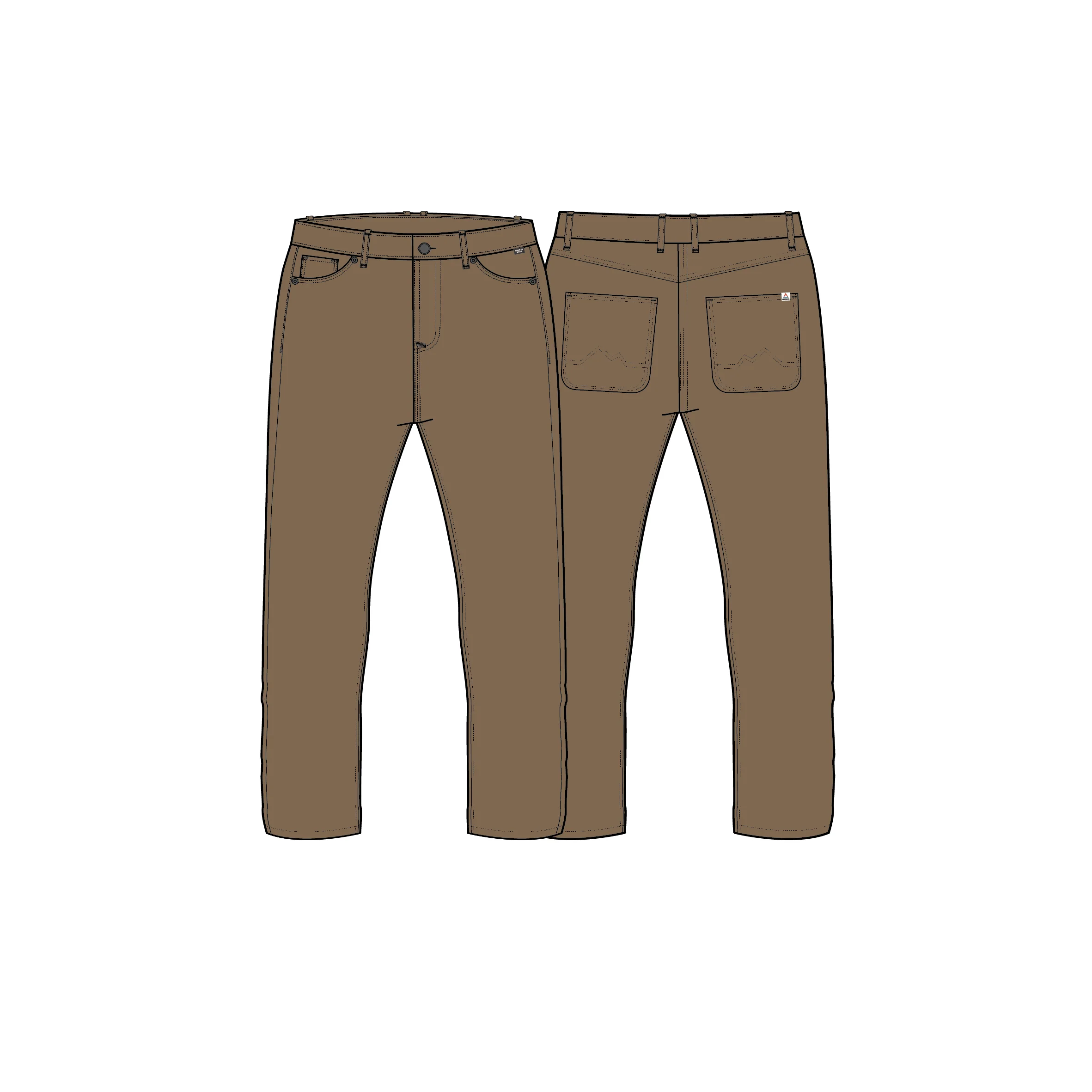 Farloche Bio-Baumwollhose – Karamellbraun – Bild 8