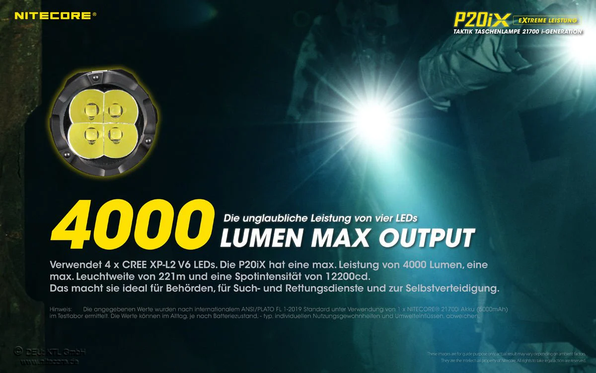 Nitecore P20iX - 4000 Lumen – Bild 4