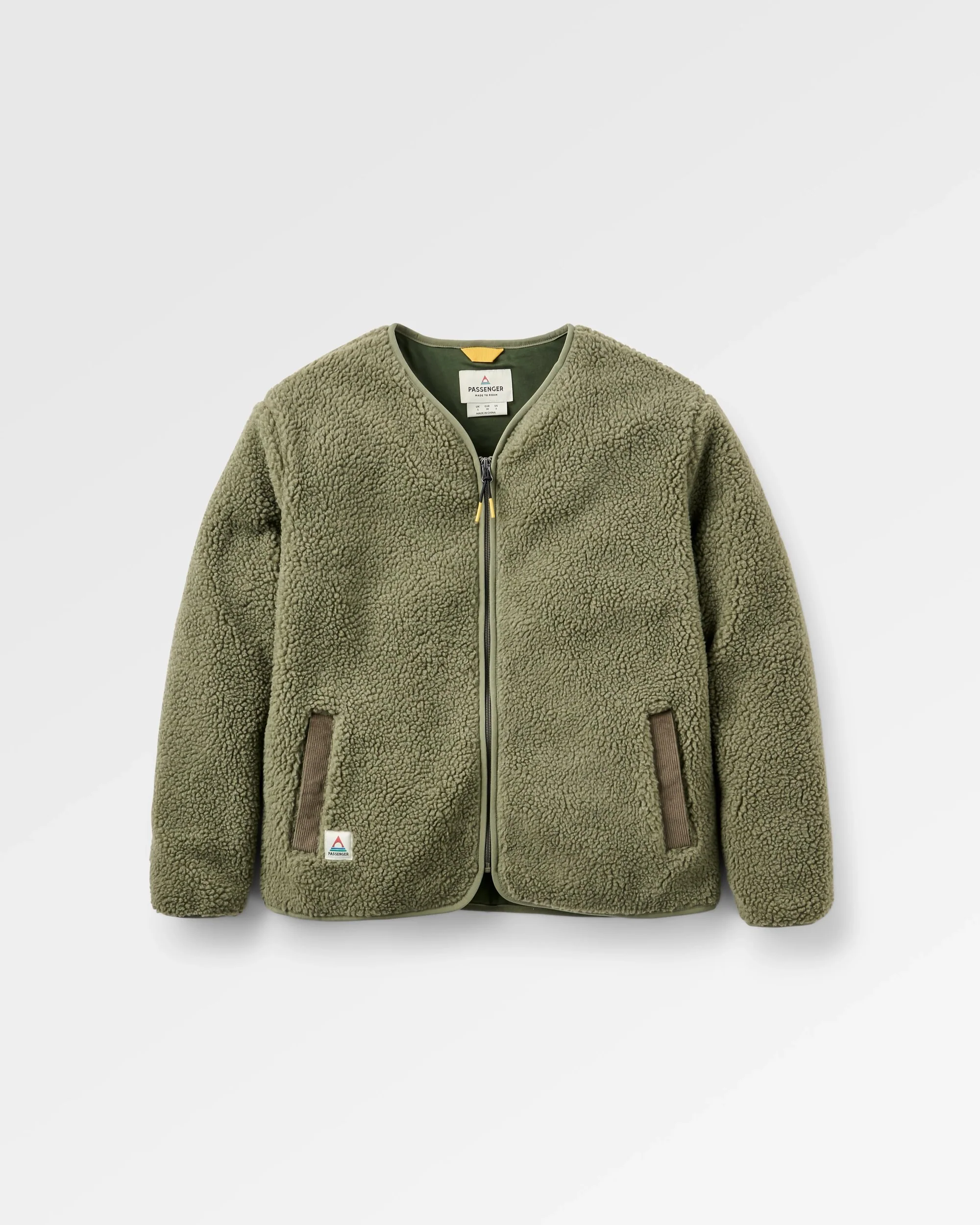 Tawny Deep-Pile Sherpa Fleece - Staubiges Oliv – Bild 3