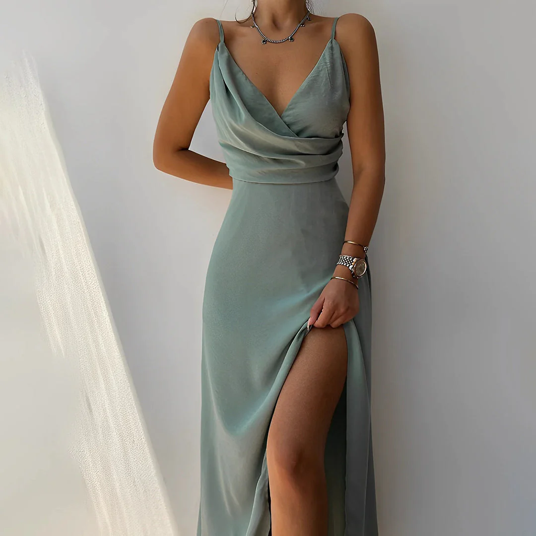 Ibiza Style Sommerkleid aus Satin – Bild 4