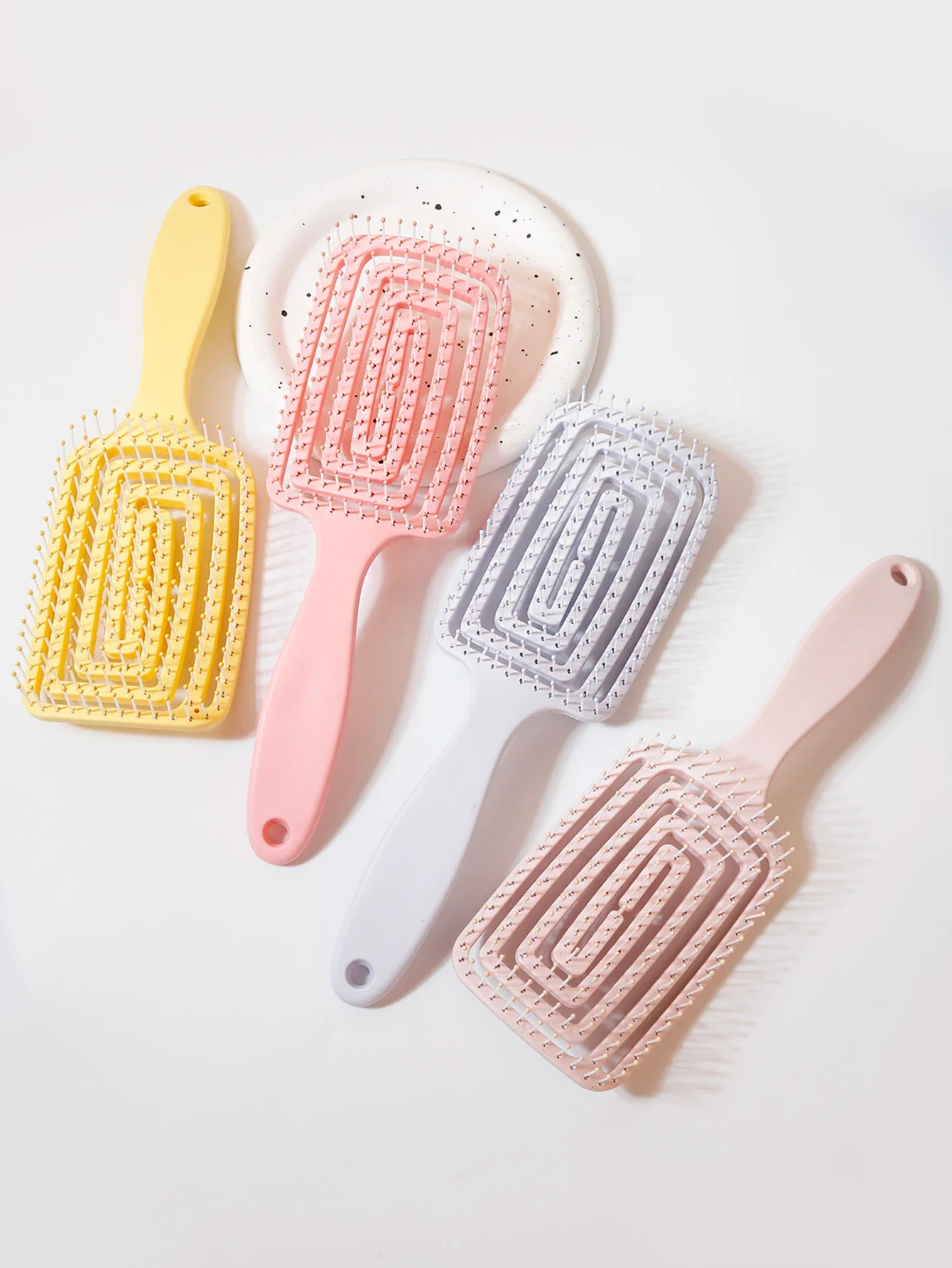 Fluffy Hairstyle Bürste – Antistatische & Entwirrende Haarbürste | Kopfhaut-Massagekamm für Echthaar-Perücken & Styling – Bild 4