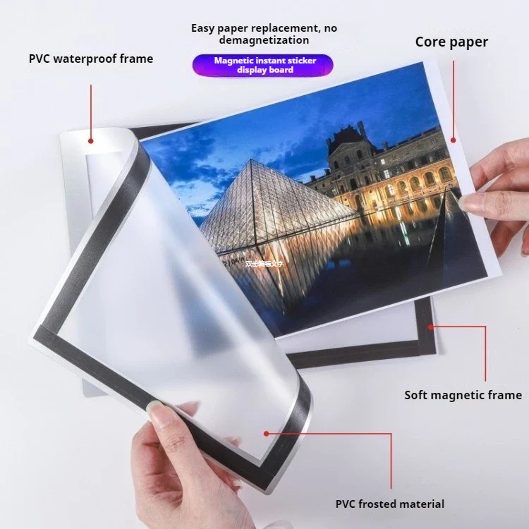 Magnetischer Bilderrahmen – Moderne Selbstklebende Wandhalterung für Fotos und Dokumente – Bild 6