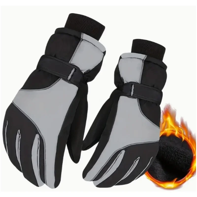 Winter Schneehandschuhe – Wasserdichte Skihandschuhe mit Thermo-Futter | Touchscreen Fahrradhandschuhe & Motorradhandschuhe für Damen & Herren – Bild 4