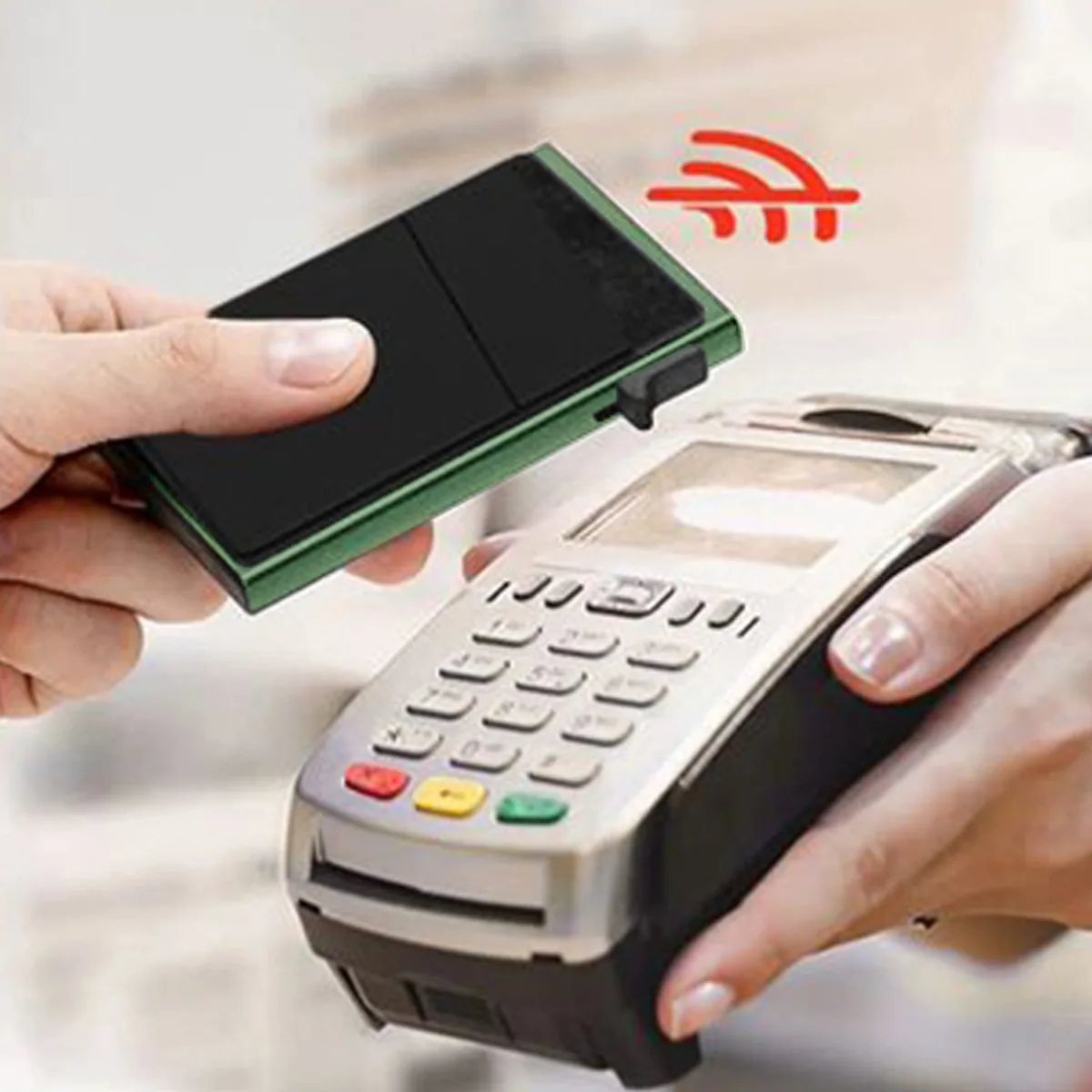 Anti-Diebstahl Kartenhalter – Minimalistische Smart Wallet mit RFID Schutz | Aluminium Metall Kartenbox Etui – Bild 8