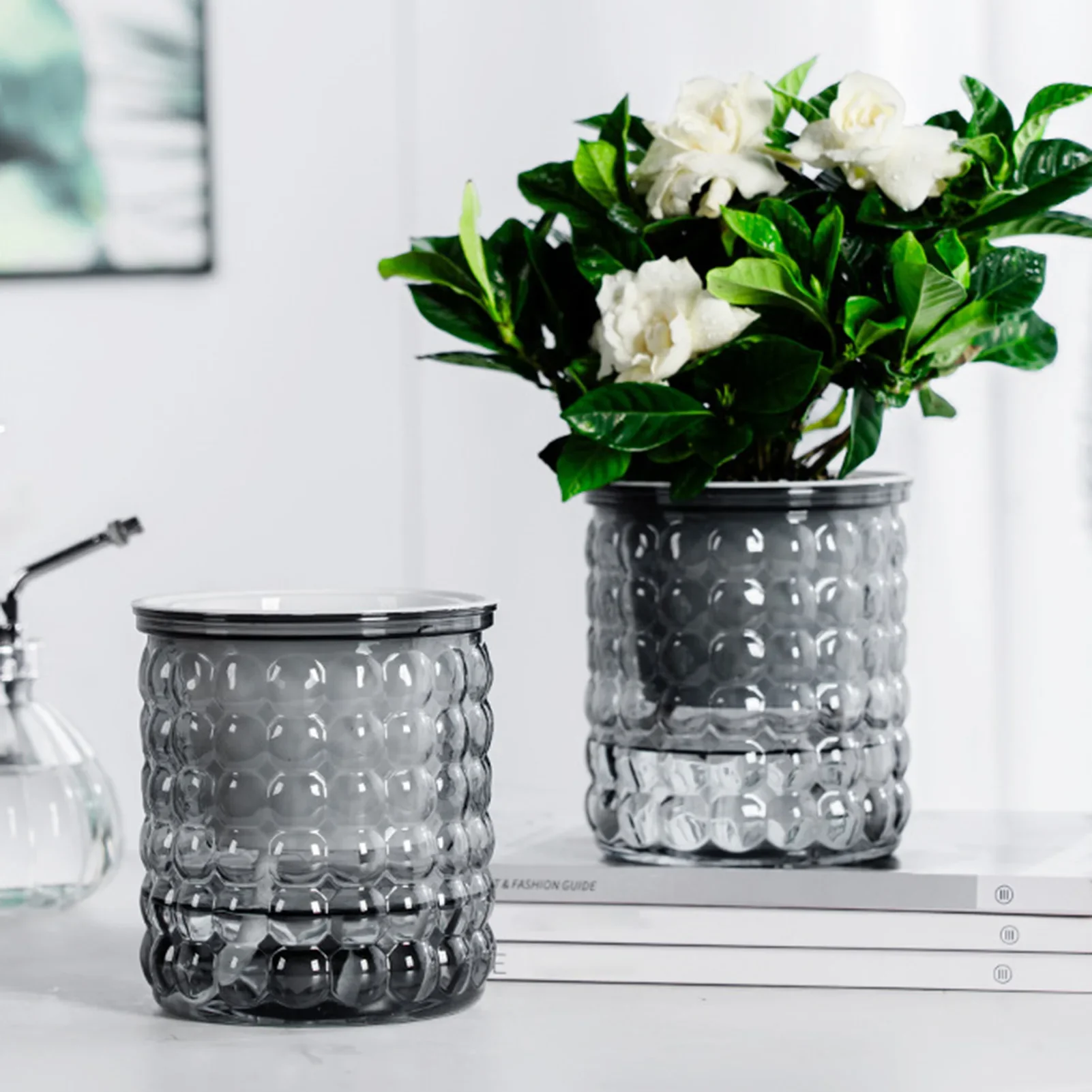 Selbstbewässernder Blumentopf aus Kunststoff – Doppellagiger Pflanztopf mit Wasserspeicher – Bild 6