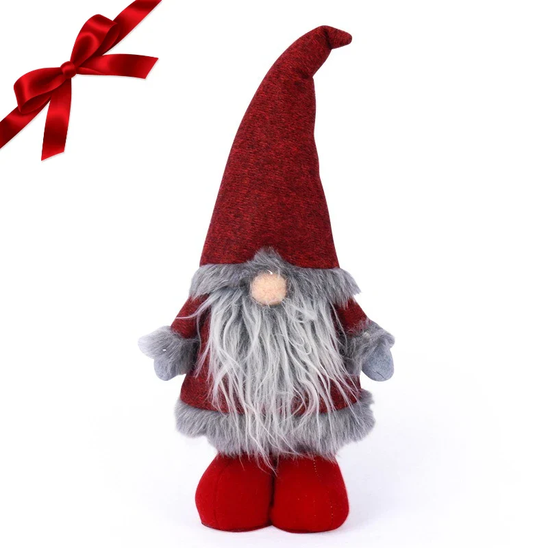 Weihnachten Faceless Wichtel mit Rotem Hut – Stehende Rudolf Zwergpuppen | Weihnachtsdeko & Geschenk-Set – Bild 7