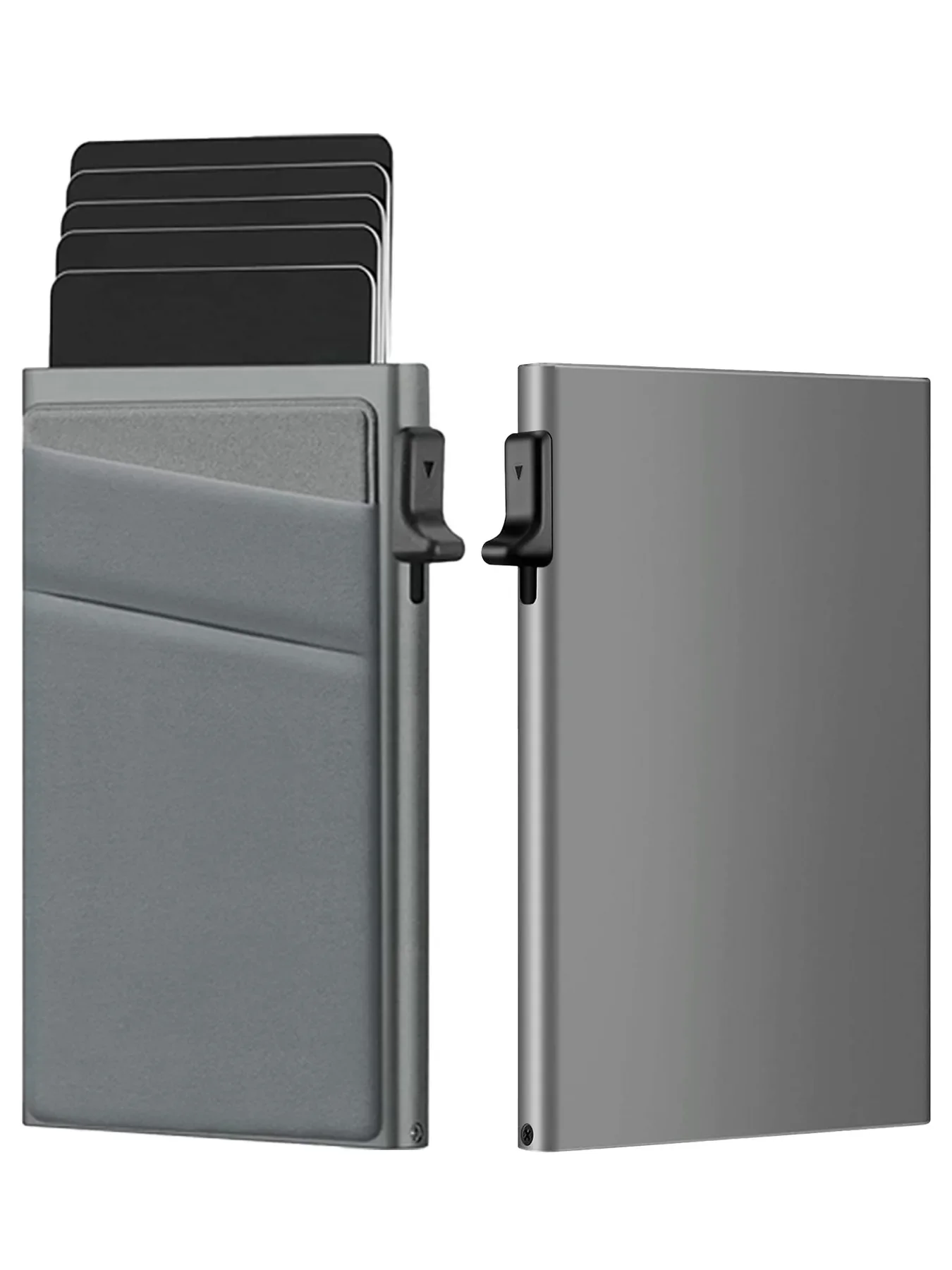 Anti-Diebstahl Kartenhalter – Minimalistische Smart Wallet mit RFID Schutz | Aluminium Metall Kartenbox Etui – Bild 4