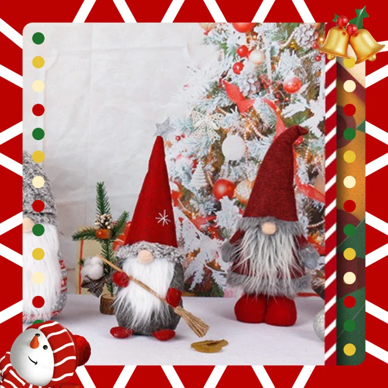 Weihnachten Faceless Wichtel mit Rotem Hut – Stehende Rudolf Zwergpuppen | Weihnachtsdeko & Geschenk-Set – Bild 8