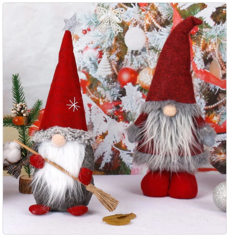 Weihnachten Faceless Wichtel mit Rotem Hut – Stehende Rudolf Zwergpuppen | Weihnachtsdeko & Geschenk-Set – Bild 9