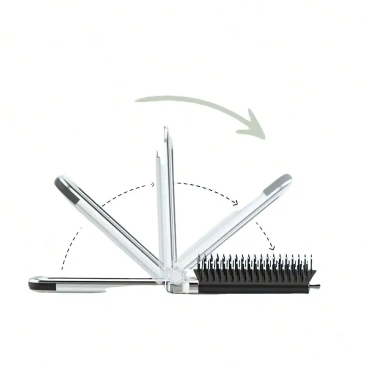 Tragbarer Kompaktkamm mit Luftkissen & Make-up Spiegel – Reise-Haarbürste für Alltag & Styling – Bild 8