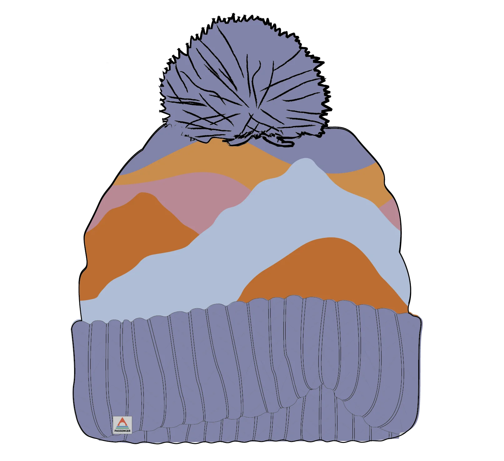 Scenic Bobbie Beanie - Scenic Sonnenaufgang Orange – Bild 6