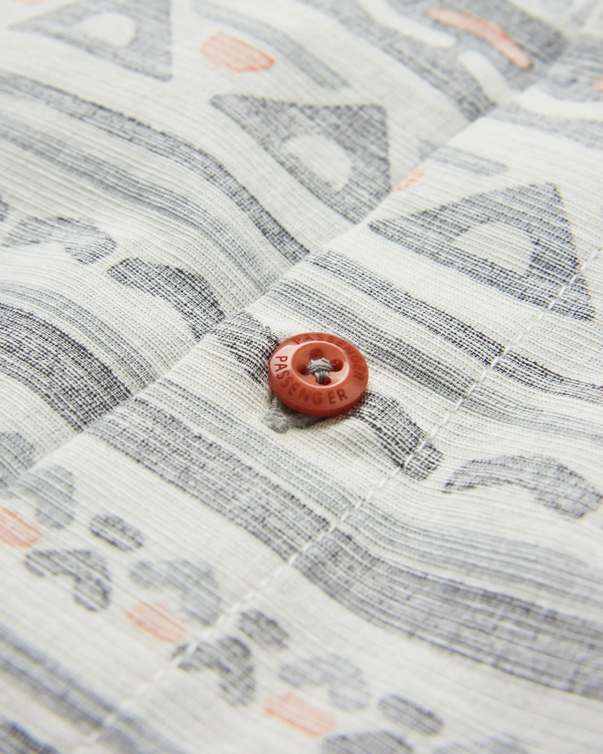 Lässiges Struktur Kurzarmhemd - Geo Track Storm Grey – Bild 3