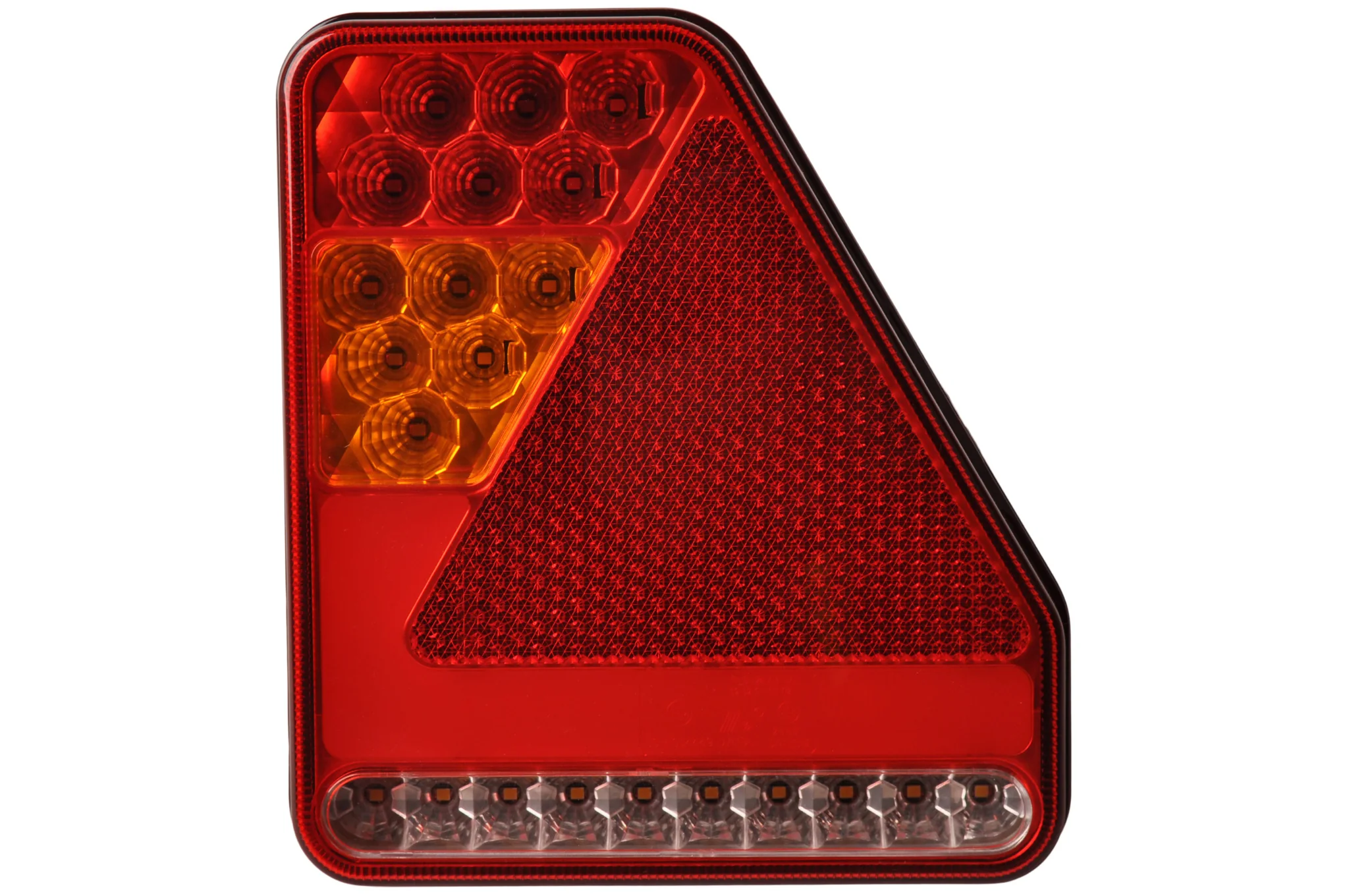 Anhänger Rückleuchte - Glotrac - LED - rechts - 208x188x40 mm - inklusive Rückfahrleuchte und Dreieckreflektor – Bild 3