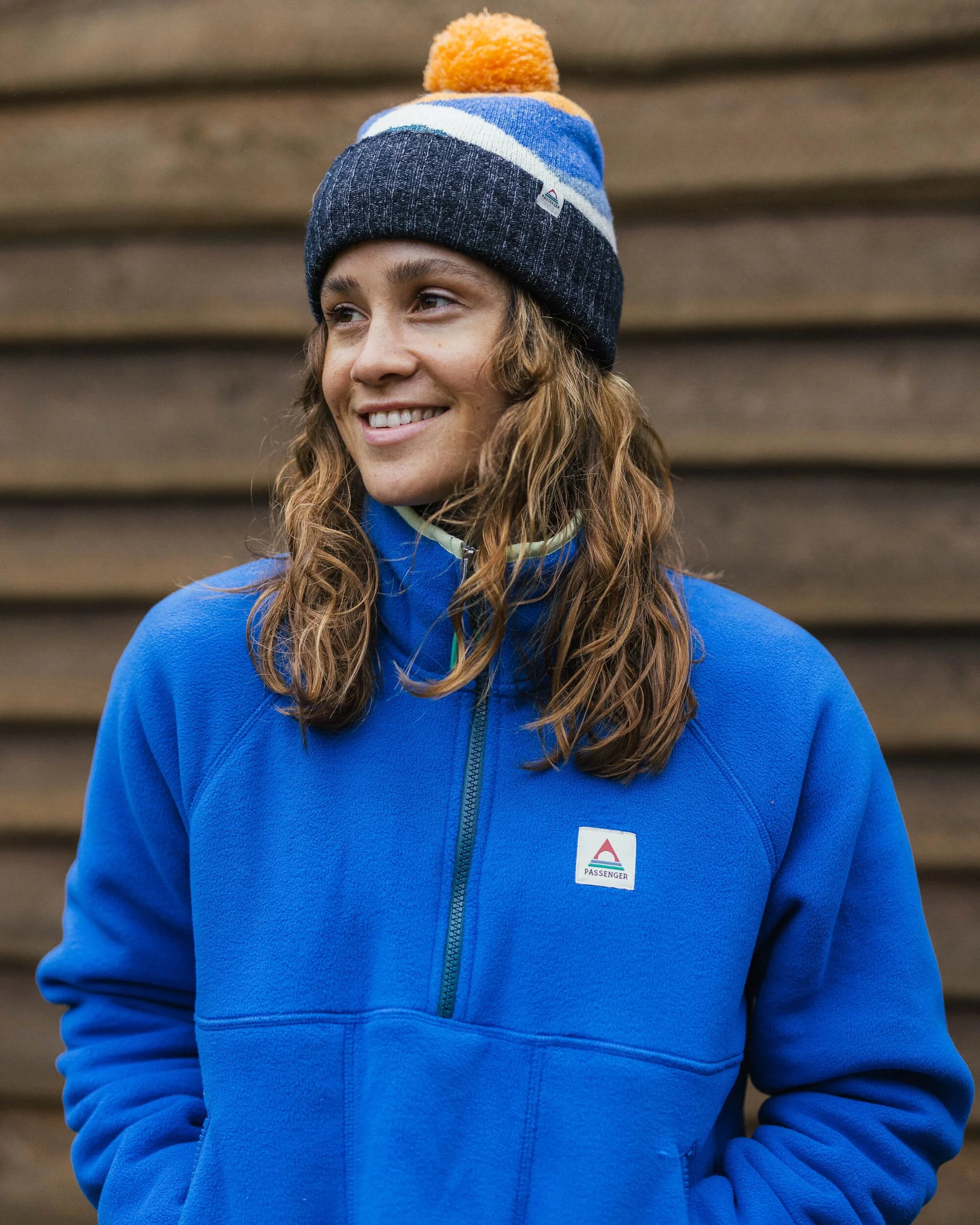 Folksy Sherpa-Fleece - Azurblau – Bild 4