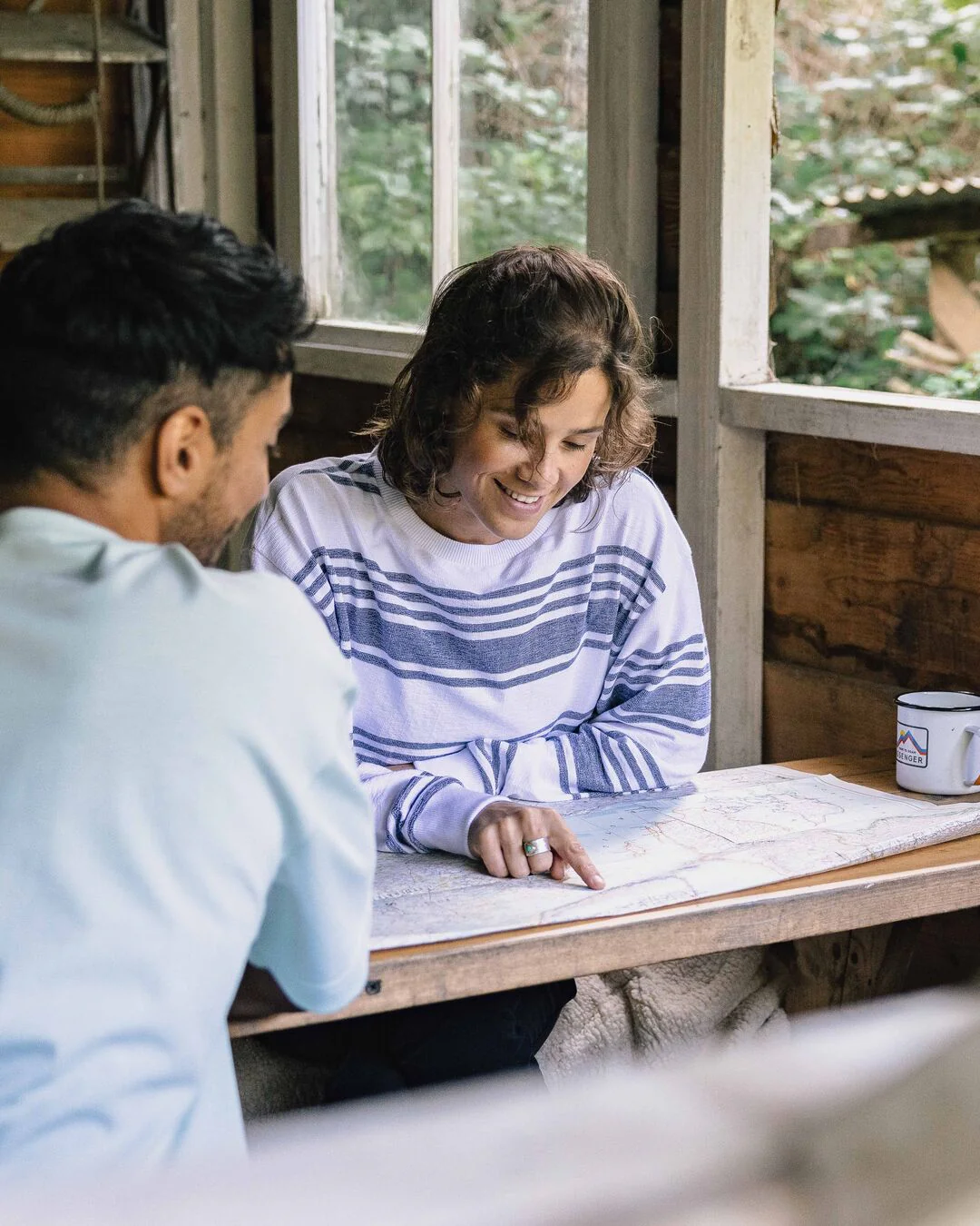 Graceful strukturiertes Langarm-Top - Marine Streifen – Bild 5