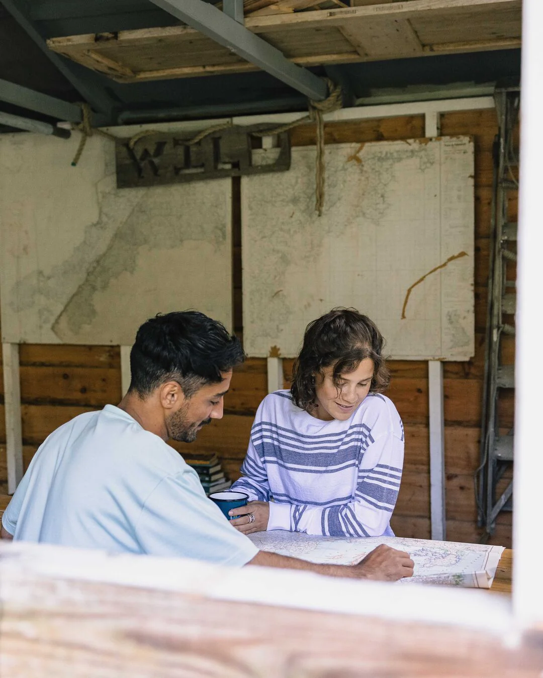 Graceful strukturiertes Langarm-Top - Marine Streifen – Bild 4