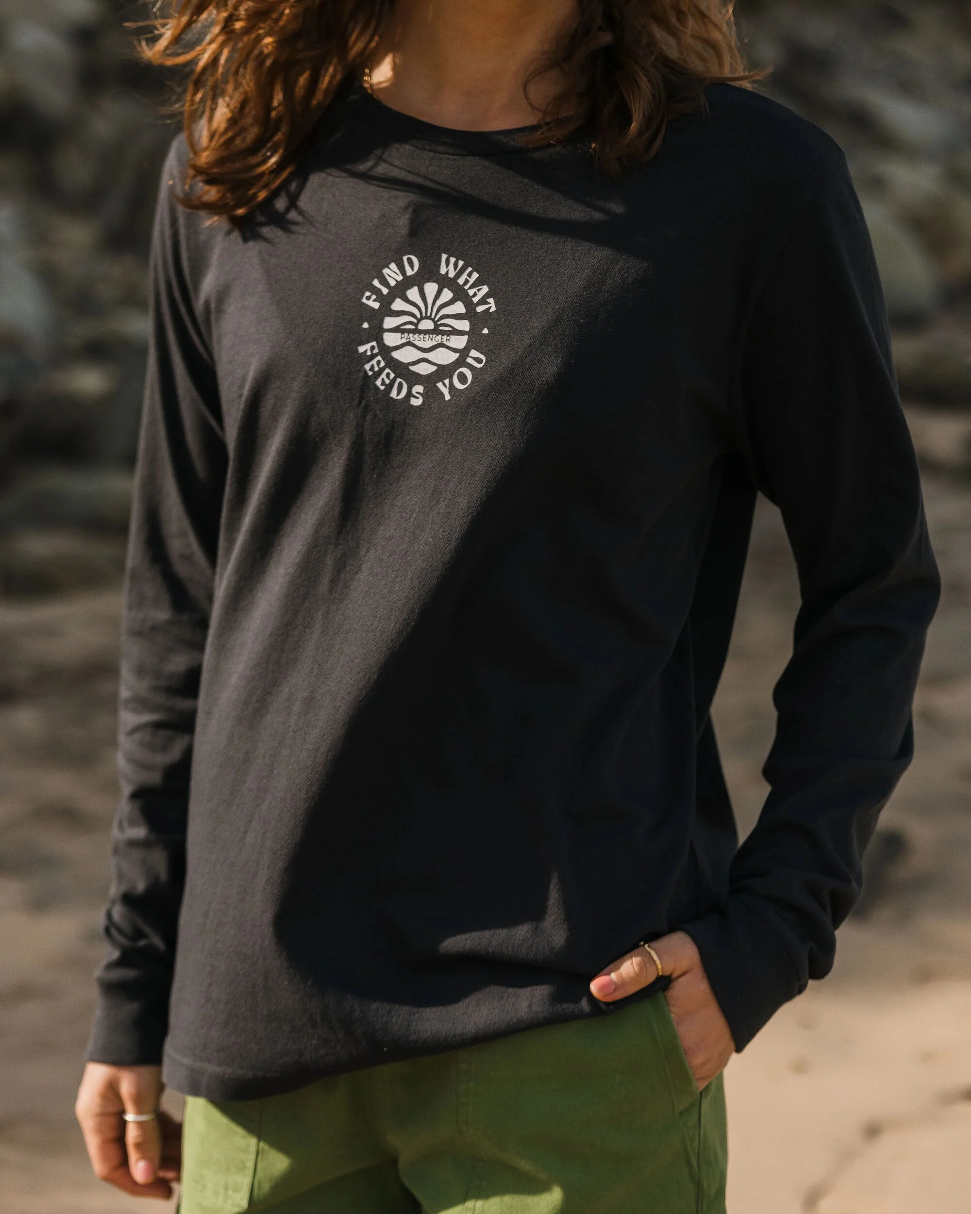 Discovery Baumwoll-Langarmshirt - Schwarz – Bild 3