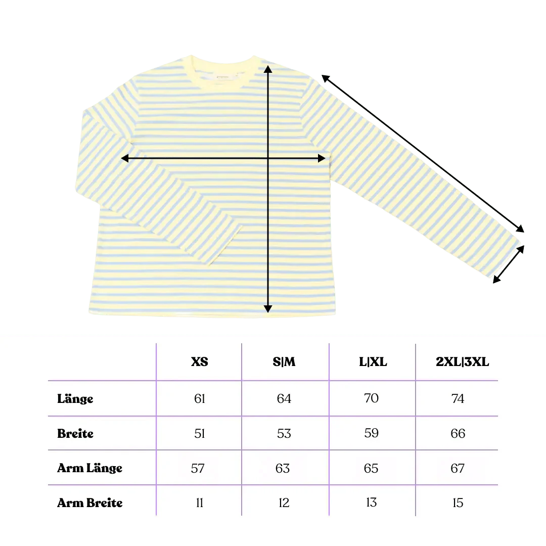 Langarmshirt Gestreift aus Bio-Baumwolle • Gelb/Hellblau – Bild 9