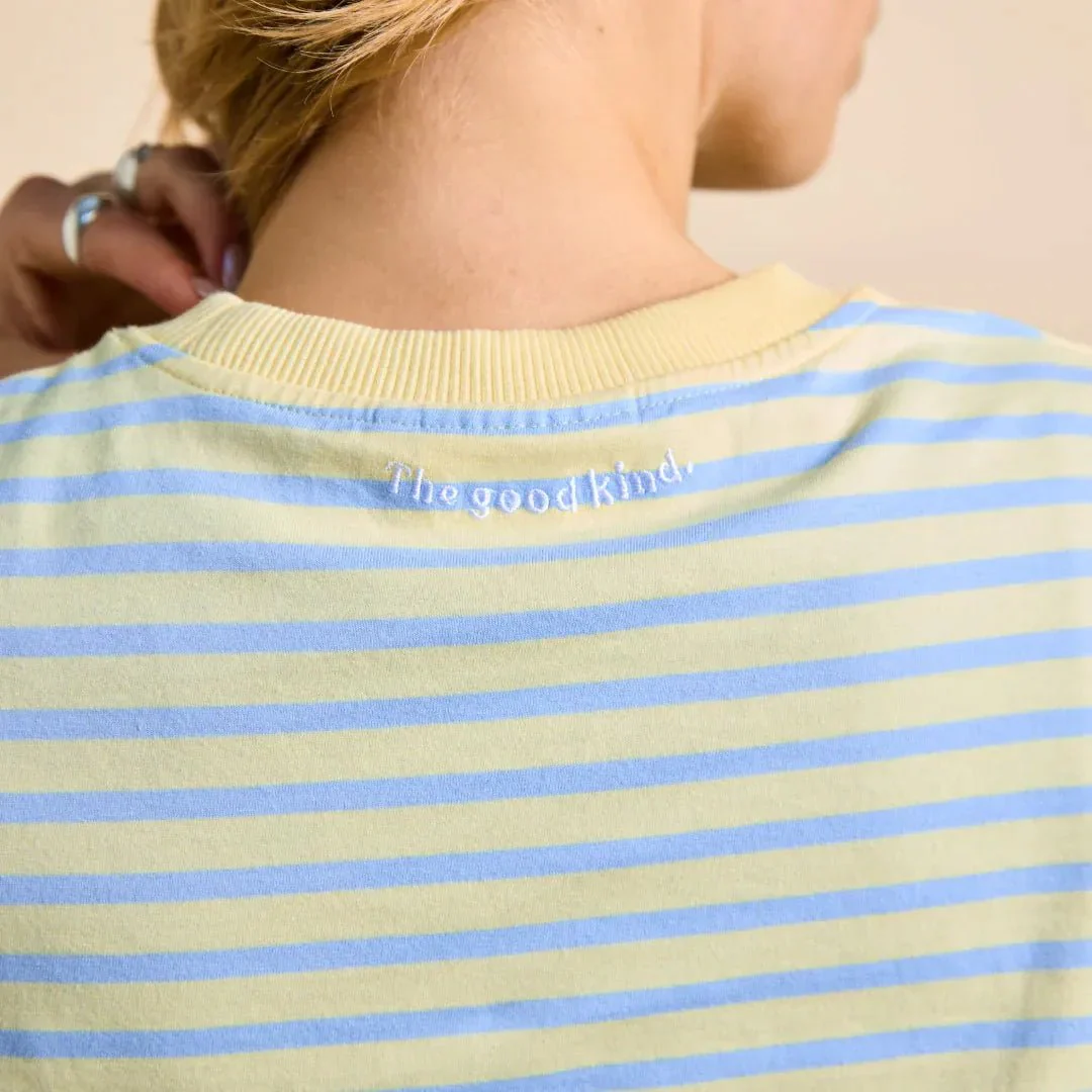 Langarmshirt Gestreift aus Bio-Baumwolle • Gelb/Hellblau – Bild 4