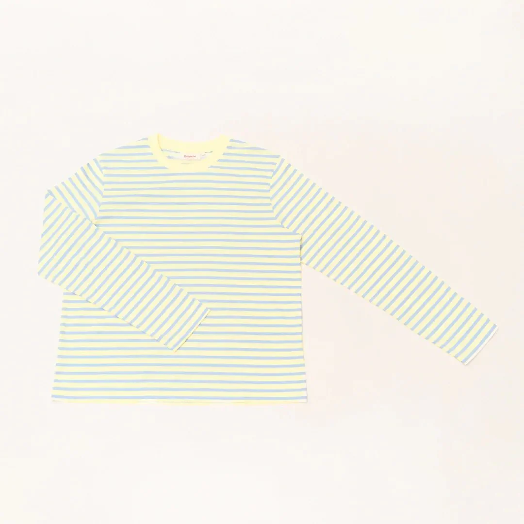 Langarmshirt Gestreift aus Bio-Baumwolle • Gelb/Hellblau – Bild 8