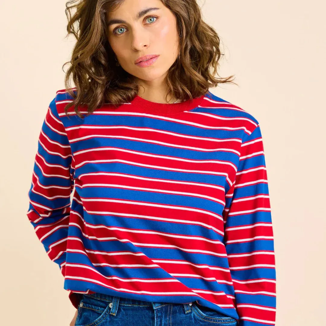 Langarmshirt Gestreift aus Bio-Baumwolle • Rot/Blau – Bild 6