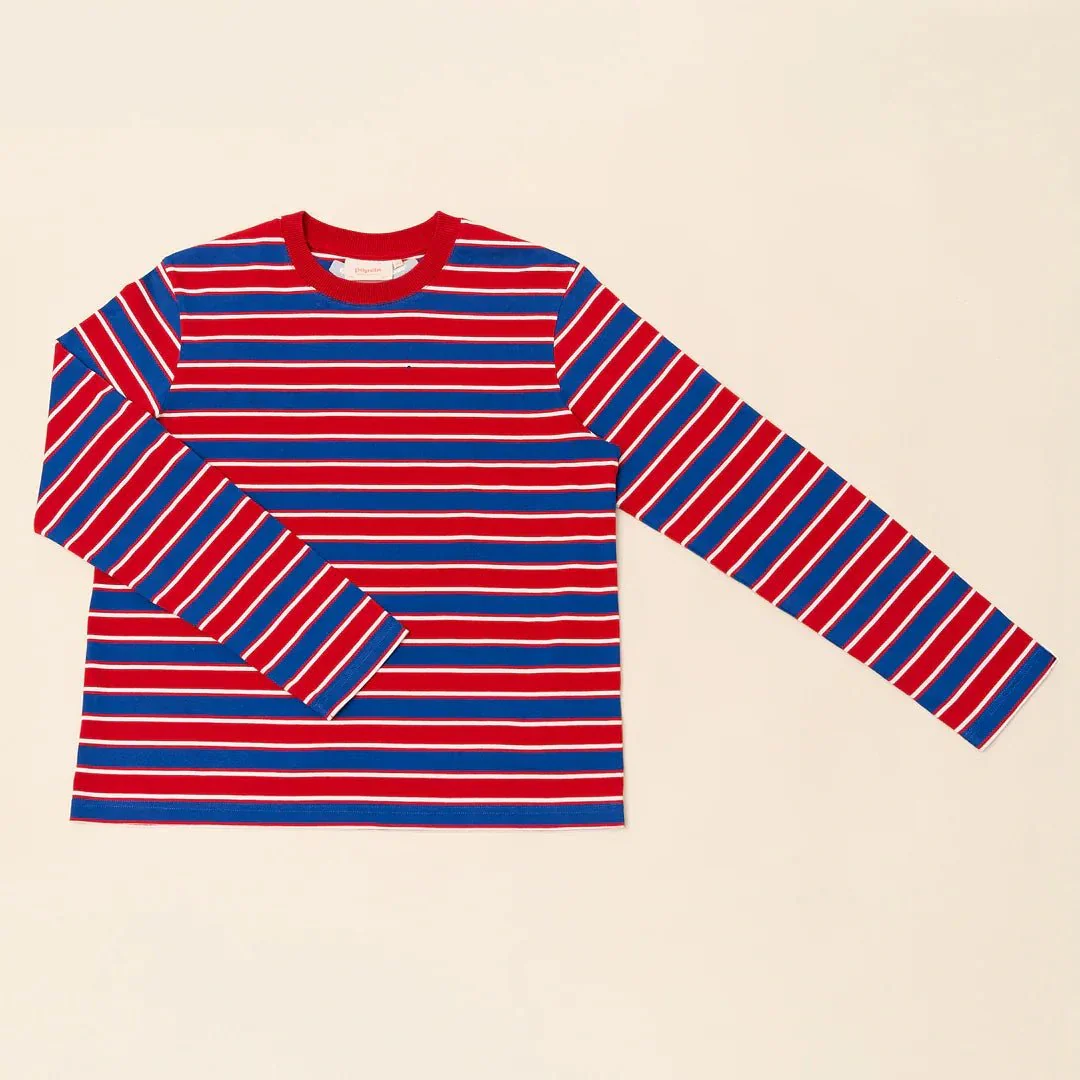 Langarmshirt Gestreift aus Bio-Baumwolle • Rot/Blau – Bild 4