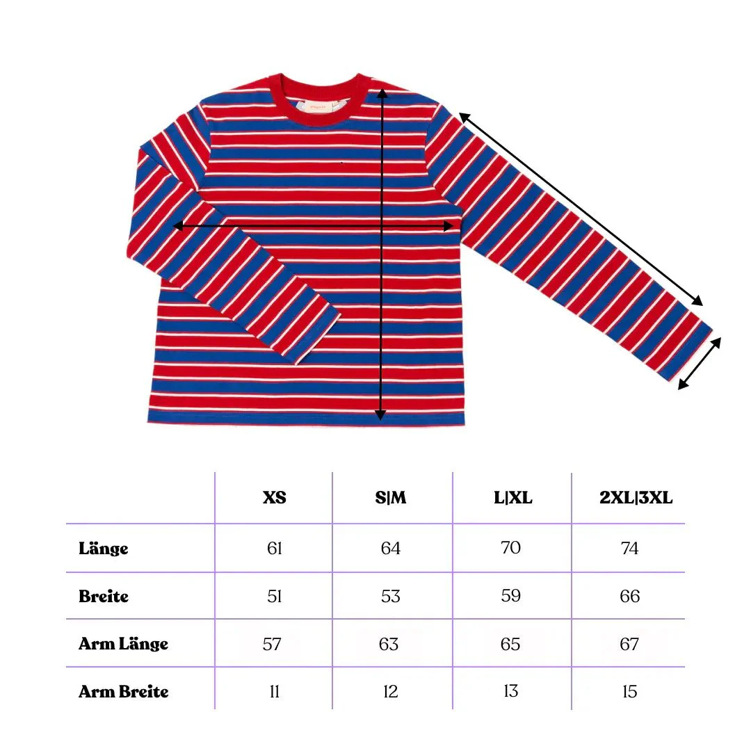 Langarmshirt Gestreift aus Bio-Baumwolle • Rot/Blau – Bild 8
