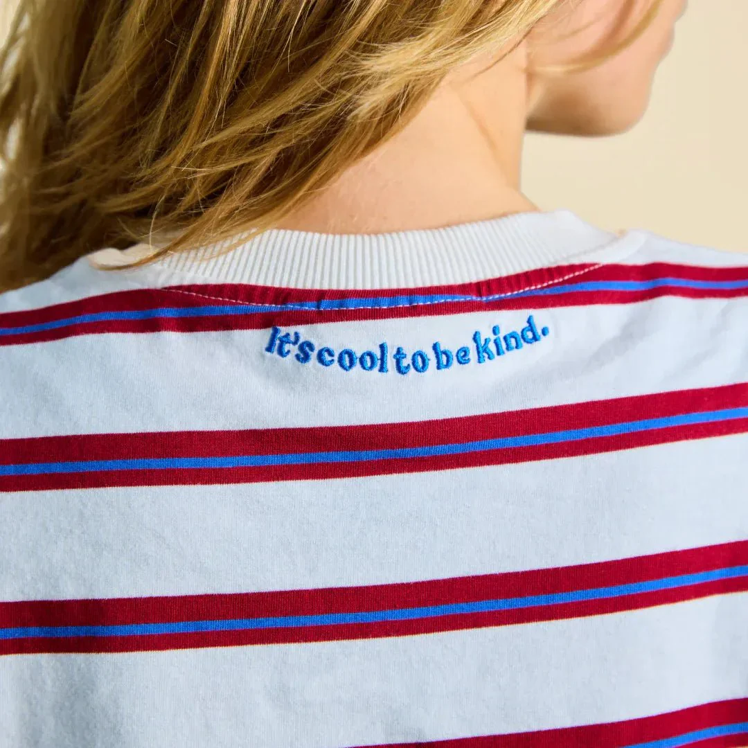 T-Shirt Gestreift aus Bio-Baumwolle • Königsblau/Rot – Bild 7