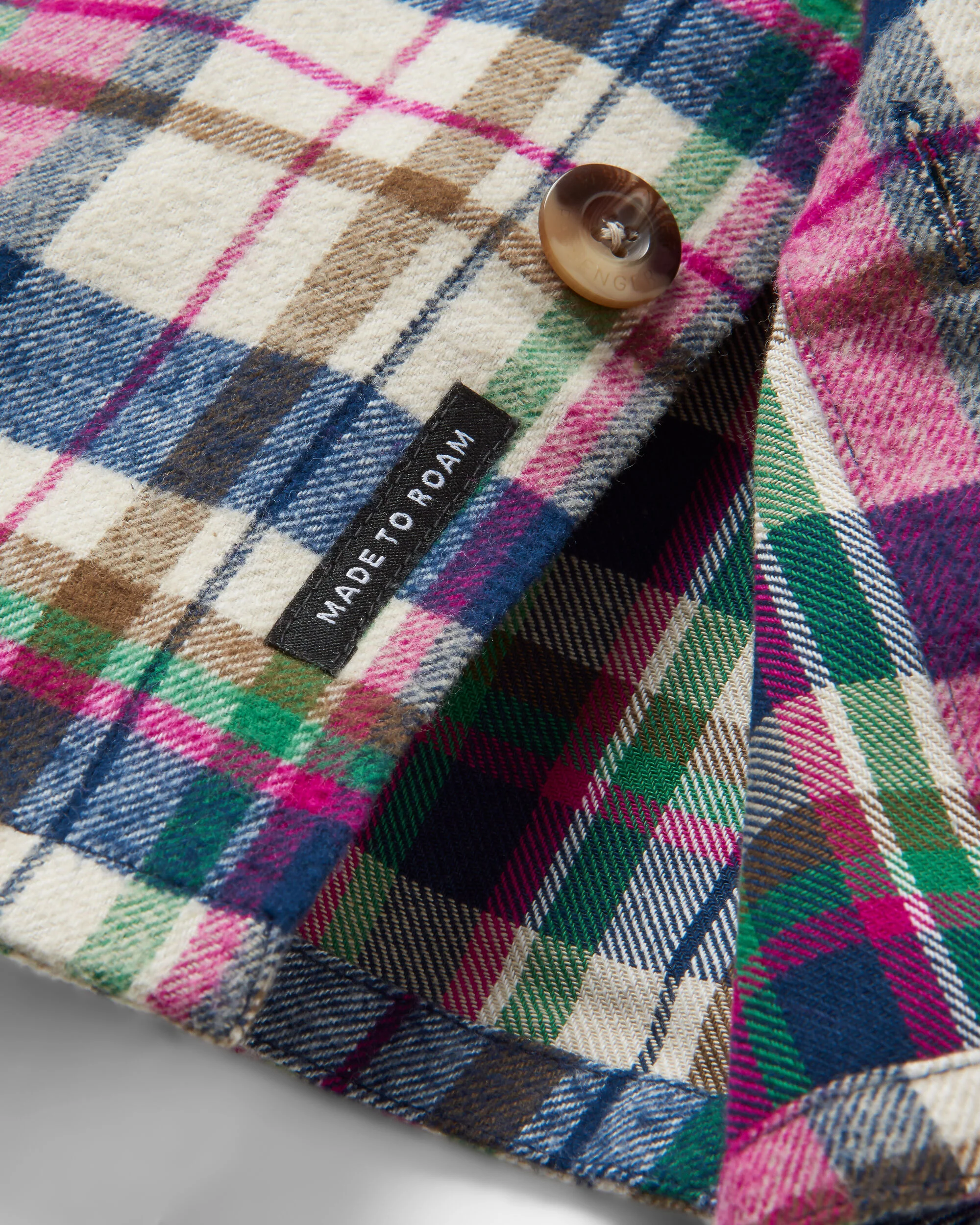 Rustic Bio-Baumwoll-Overshirt aus schwerem Stoff - Off-White-Karo – Bild 7