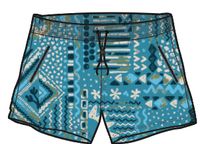Way Out Allzweck-Shorts - Vintage Patchwork Blau Pool – Bild 9