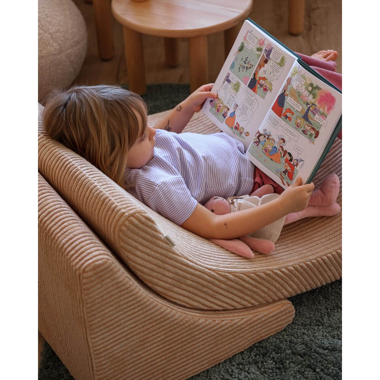 KINDER SESSEL MOONCHAIR CORD BEIGE – Bild 6