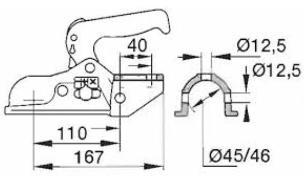 Winterhoff/Albe EM300RA - rund 45 mm - 3000 kg - gebremste Kugelkupplung – Bild 7
