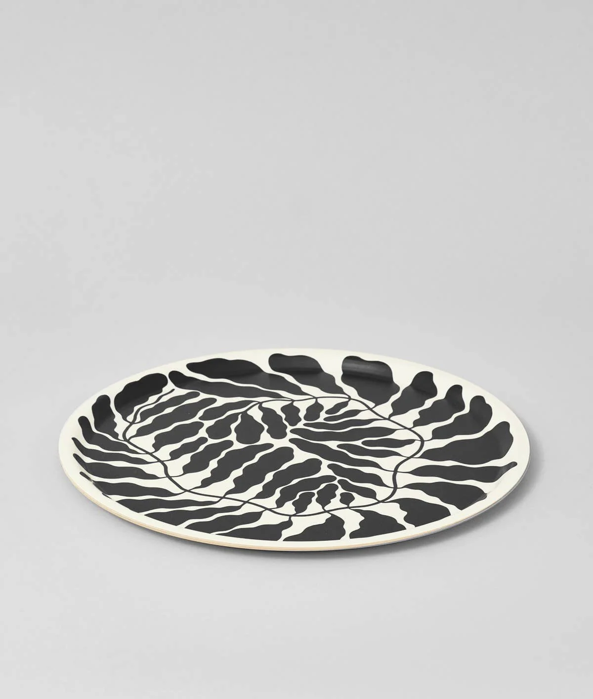 CHARCOAL LEAVES Großes rundes Serviertablett – Bild 3