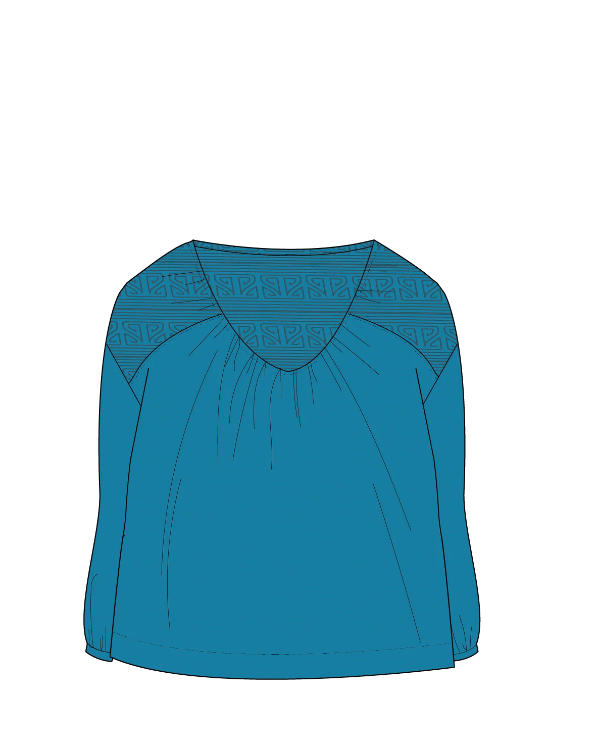 Flurry Gewebtes Langarmshirt - Eichelhäherblau – Bild 7